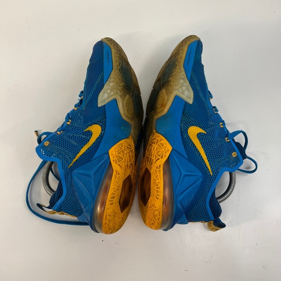 Nike Lebron XII 12 Low Entourage Men's 724557-484 Blue Gold Size 10.5 Basketball - Picture 15 of 16